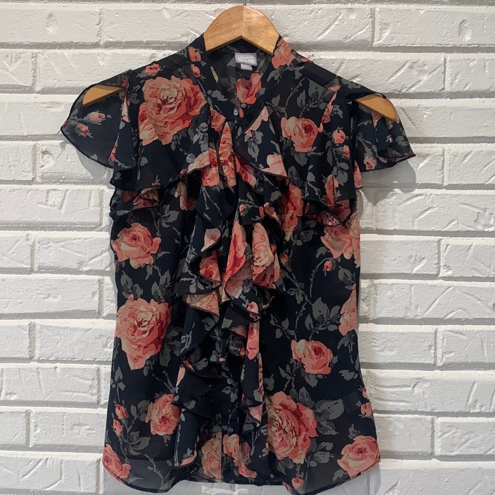 Floral Ruffle Blouse